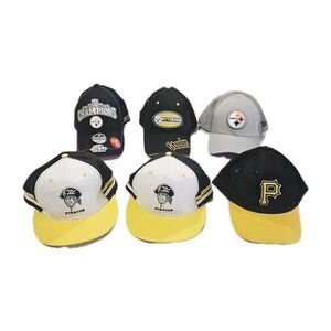 Pittsburgh Steelers / Pirates Assorted Lot Of 6 Hats Men's One Size Fits‎ All